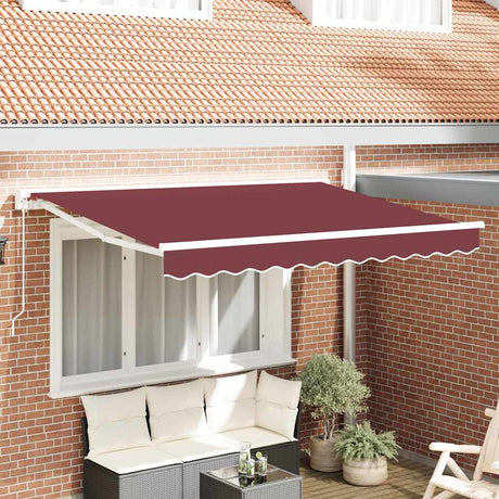 Vidaxl zijde frame bordeauxrood 250 x 200 cm polyester met pu-coating