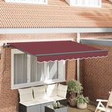 Vidaxl uitschuifbare luifel bordeauxrood 250 x 200 cm stof