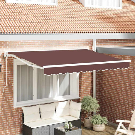 Vidaxl zijde frame bruin 250 x 200 cm polyester met pu-coating