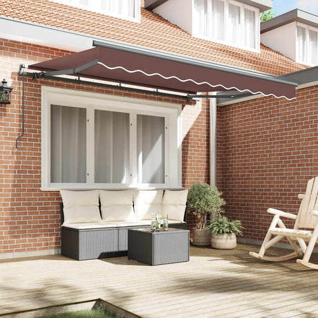 Vidaxl uitschuifbare luifel bruin 250 x 200 cm stof