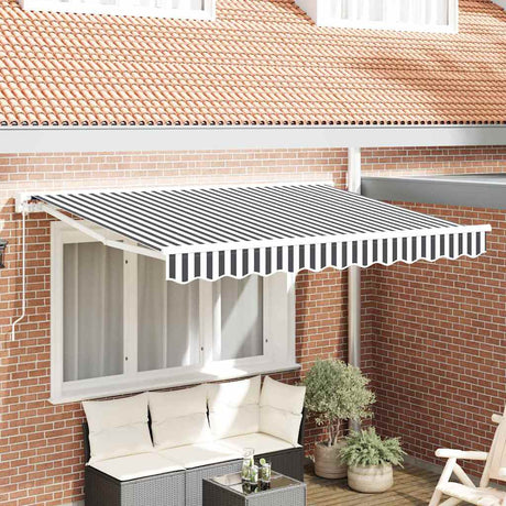 Vidaxl inklapbaar zonnescherm antraciet en wit 250 x 200 cm