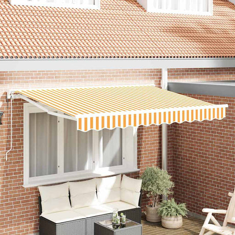 Vidaxl zijde frame geel en wit 300 x 200 cm polyester met pu-coating