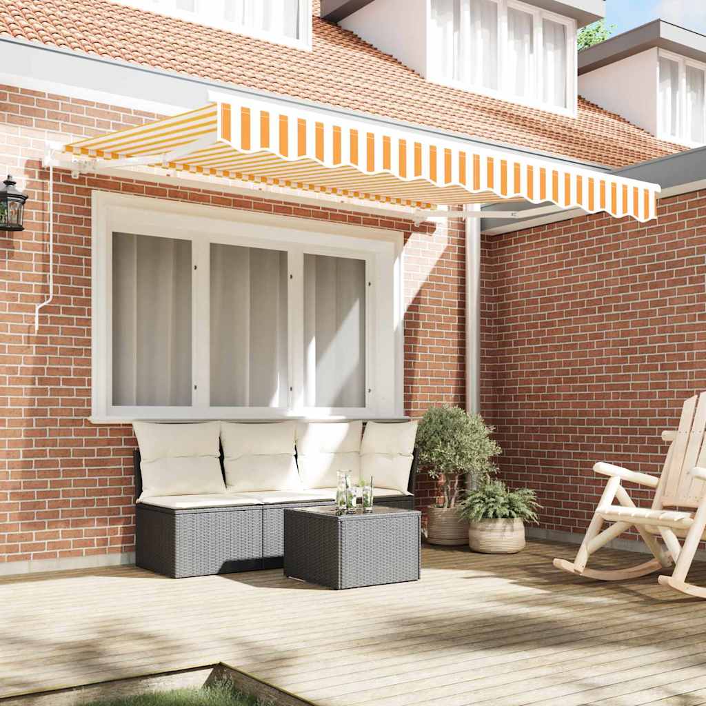 Vidaxl uitschuifbare luifel geel 300 x 200 cm stof