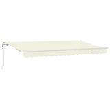 Vidaxl uitschuifbare luifel crème 350 x 200 cm stof