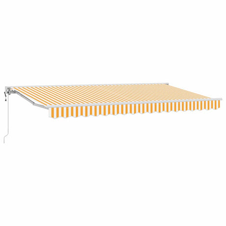 Vidaxl inklapbaar zonnescherm geel en wit 350 x 200 cm