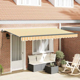Vidaxl inklapbaar zonnescherm geel 350 x 200 cm stof