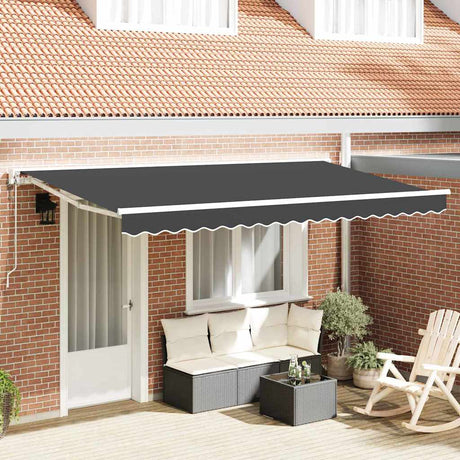 Vidaxl inklapbaar zonnescherm antraciet 350 x 200 cm