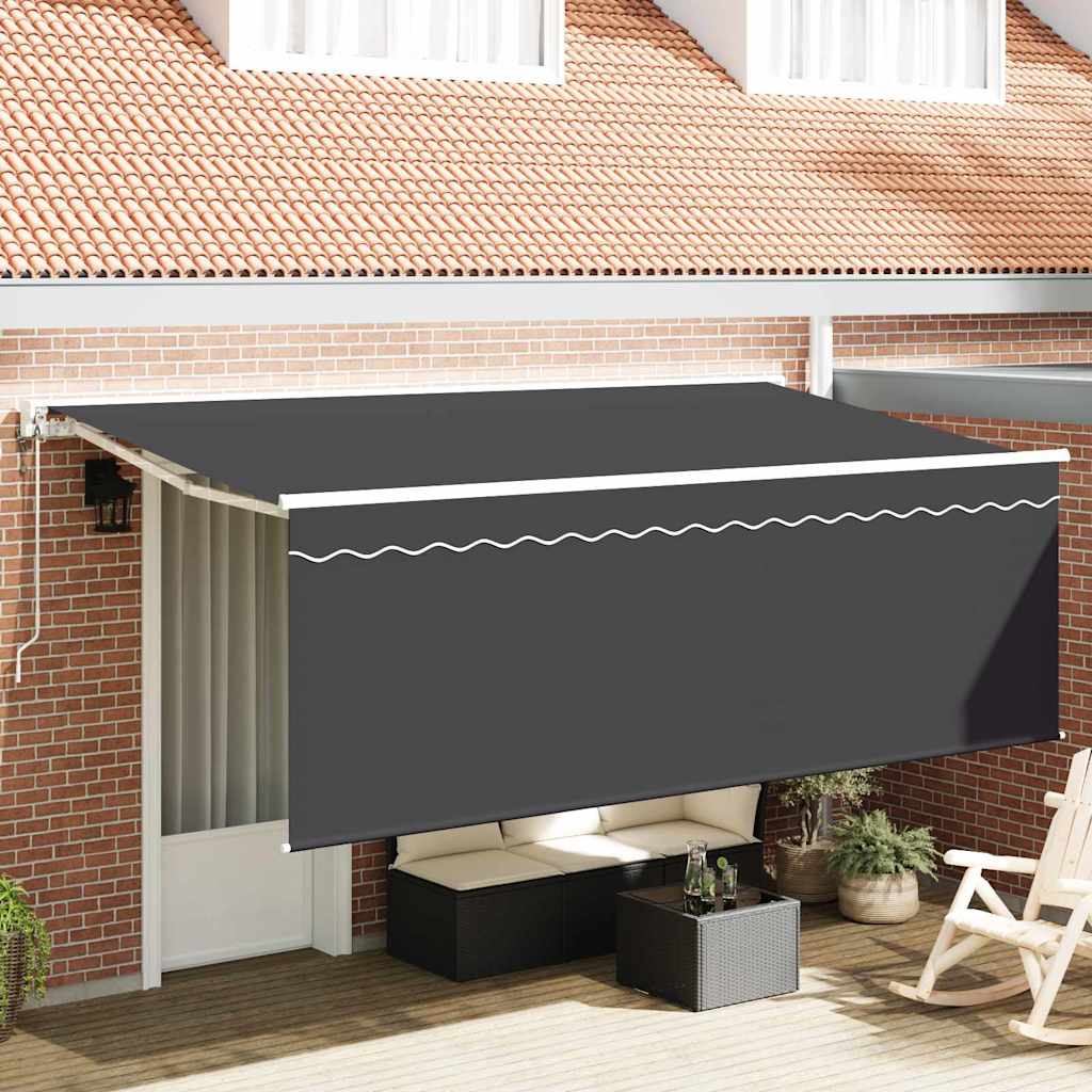 Vidaxl inklapbaar zonnescherm antraciet 350 x 200 cm