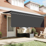 Vidaxl uitschuifbare luifel antraciet 350 x 200 cm