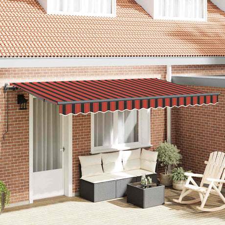 Vidaxl inklapbaar zonnescherm oranje 350 x 200 cm stof