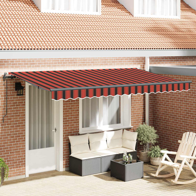 Vidaxl uitschuifbare luifel oranje 350 x 200 cm stof