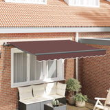 Vidaxl uitschuifbare luifel bruin 350 x 200 cm stof