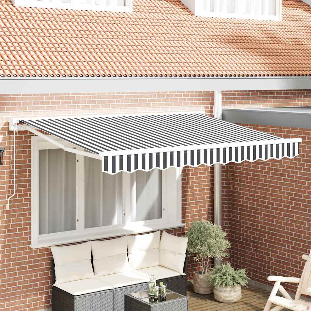 Vidaxl zijde frame antraciet en wit 350 x 200 cm