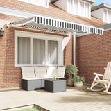 Vidaxl zijde frame antraciet en wit 350 x 200 cm