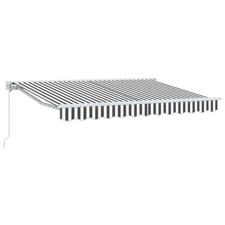 Vidaxl inklapbaar zonnescherm antraciet en wit 350 x 200 cm