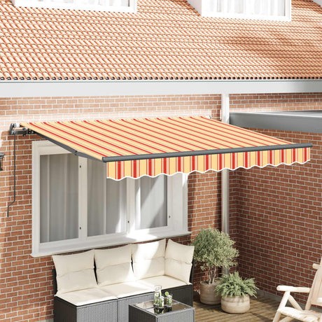 Vidaxl uitschuifbare luifel geel 350 x 200 cm stof