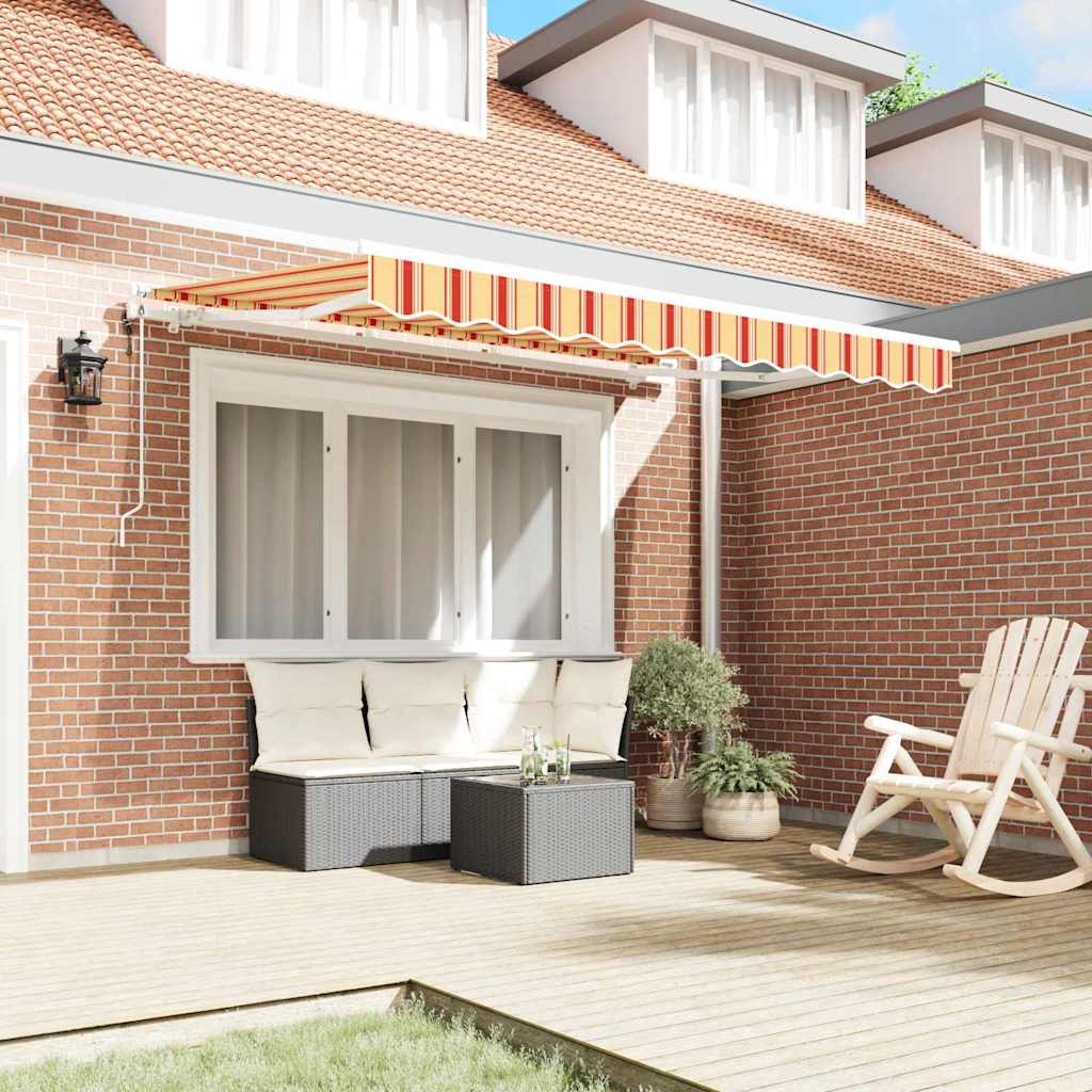 Vidaxl inklapbaar zonnescherm geel 350 x 200 cm stof