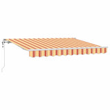 Vidaxl inklapbaar zonnescherm geel 350 x 200 cm stof