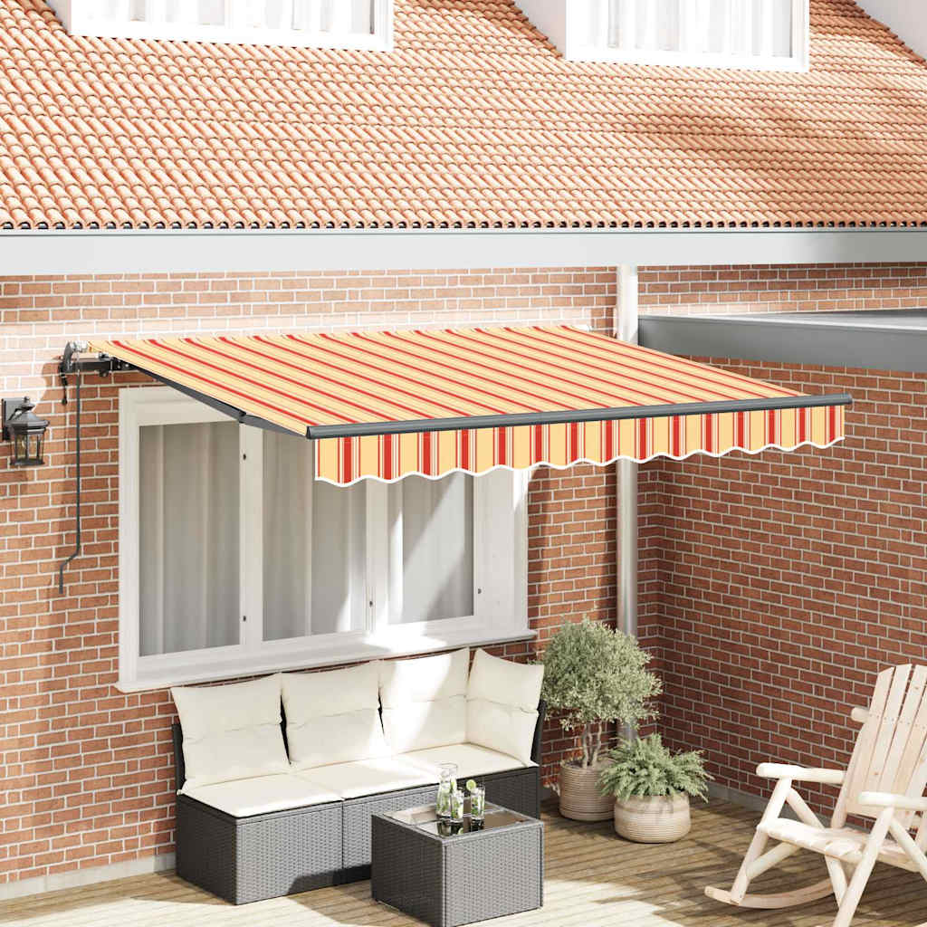 Vidaxl inklapbaar zonnescherm geel 350 x 200 cm stof