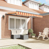 Vidaxl uitschuifbare luifel geel 350 x 200 cm stof