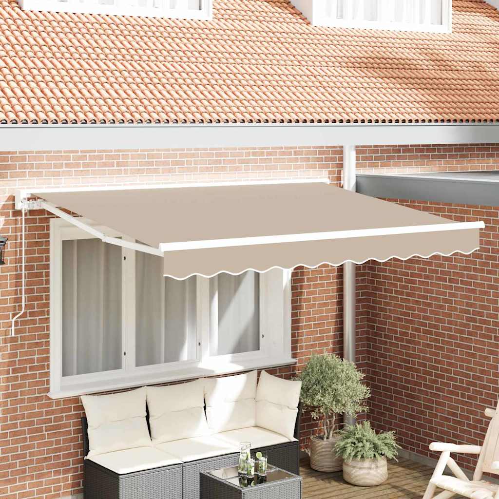 Vidaxl zijde frame beige 350 x 200 cm polyester met pu-coating