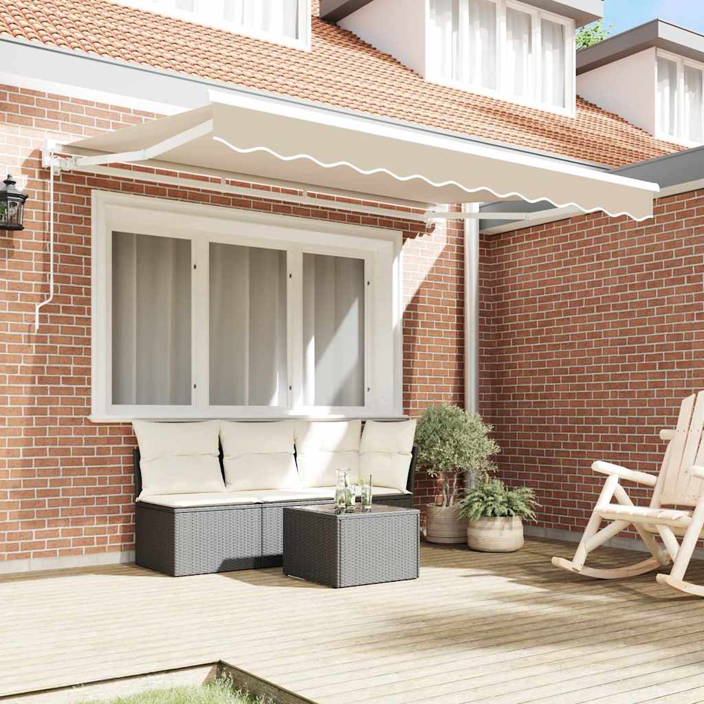 Vidaxl zijde frame beige 350 x 200 cm polyester met pu-coating
