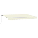 Vidaxl uitschuifbare luifel crème 400 x 200 cm stof