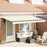 Vidaxl inklapbaar zonnescherm crème 400 x 200 cm stof