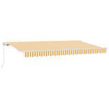 Vidaxl inklapbaar zonnescherm geel 400 x 200 cm stof