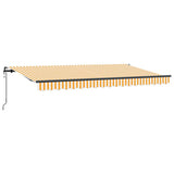 Vidaxl inklapbaar zonnescherm geel 400 x 200 cm stof