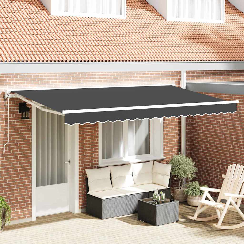 Vidaxl zijde frame antraciet 400 x 200 cm polyester met pu-coating