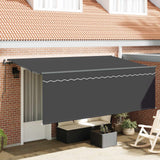 Vidaxl uitschuifbare luifel antraciet 400 x 200 cm