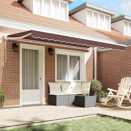 Vidaxl zijde frame bruin 400 x 200 cm polyester met pu-coating