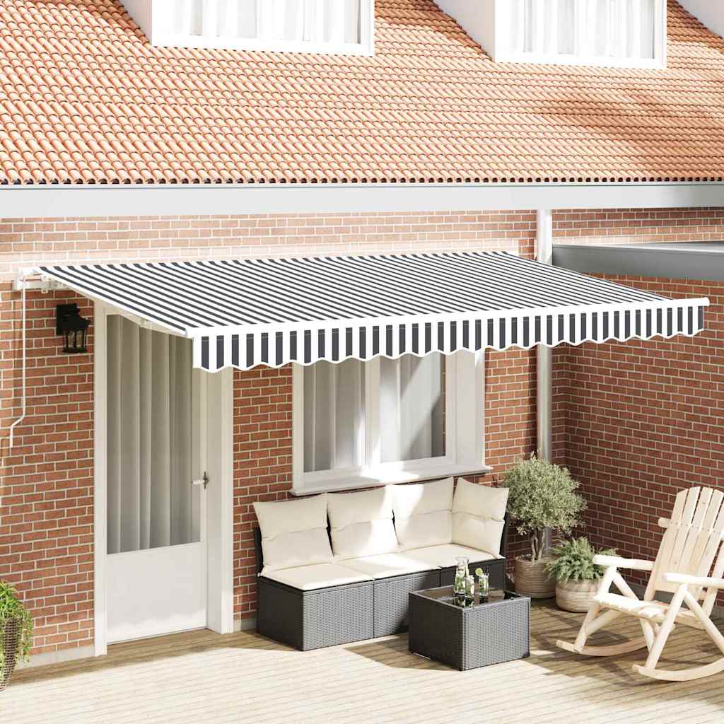 Vidaxl inklapbaar zonnescherm antraciet 400 x 200 cm stof