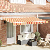 Vidaxl uitschuifbare luifel geel 400 x 200 cm stof