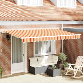 Vidaxl uitschuifbare luifel geel 400 x 200 cm stof