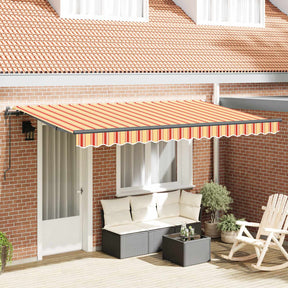 Vidaxl uitschuifbare luifel geel 400 x 200 cm stof