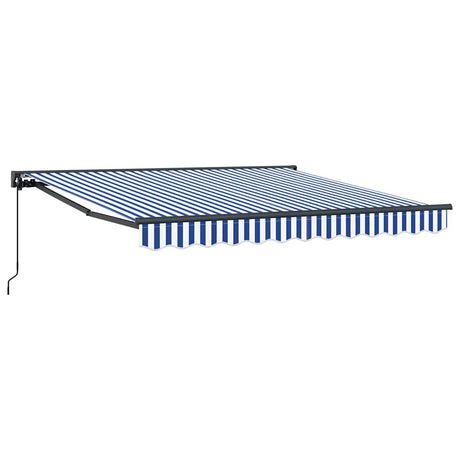 Vidaxl inklapbaar zonnescherm blauw en wit 300 x 250 cm
