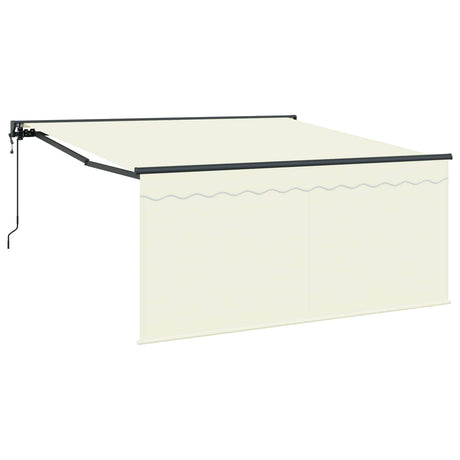 Vidaxl uitschuifbare luifel crème 300 x 250 cm polyester en aluminium