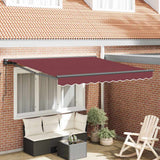 Vidaxl inklapbaar zonnescherm bordeauxrood 300 x 250 cm