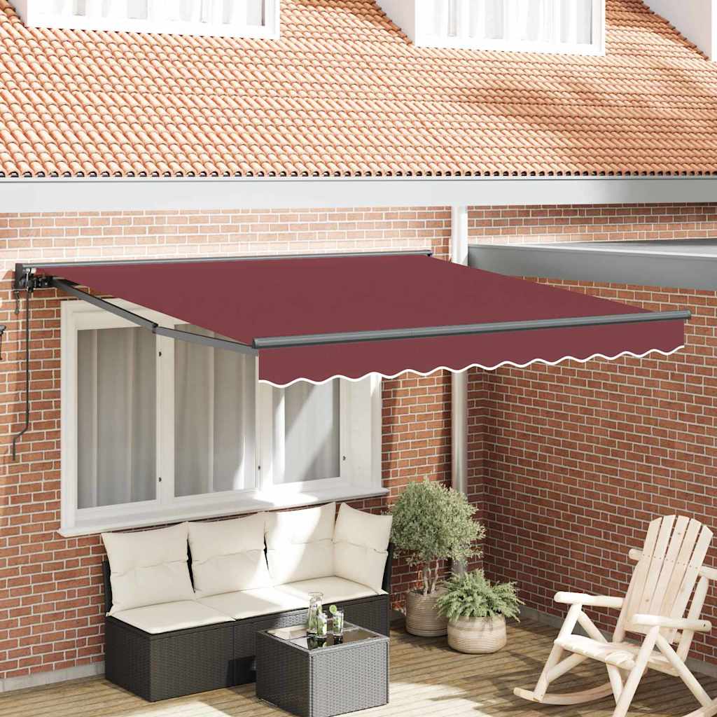 Vidaxl inklapbaar zonnescherm bordeauxrood 300 x 250 cm