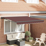 Vidaxl inklapbaar zonnescherm bruin 300 x 250 cm polyester en metaal