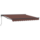 Vidaxl inklapbaar zonnescherm bruin 300 x 250 cm polyester en metaal