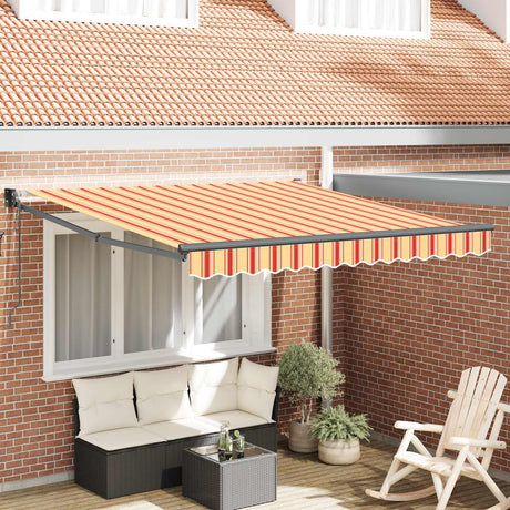 Vidaxl uitschuifbare luifel geel en oranje 300 x 250 cm