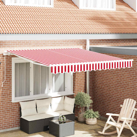 Vidaxl inklapbaar zonnescherm rood en wit 300 x 250 cm