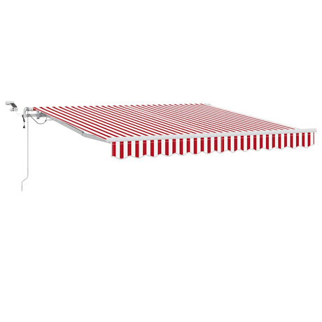 Vidaxl inklapbaar zonnescherm rood en wit 300 x 250 cm