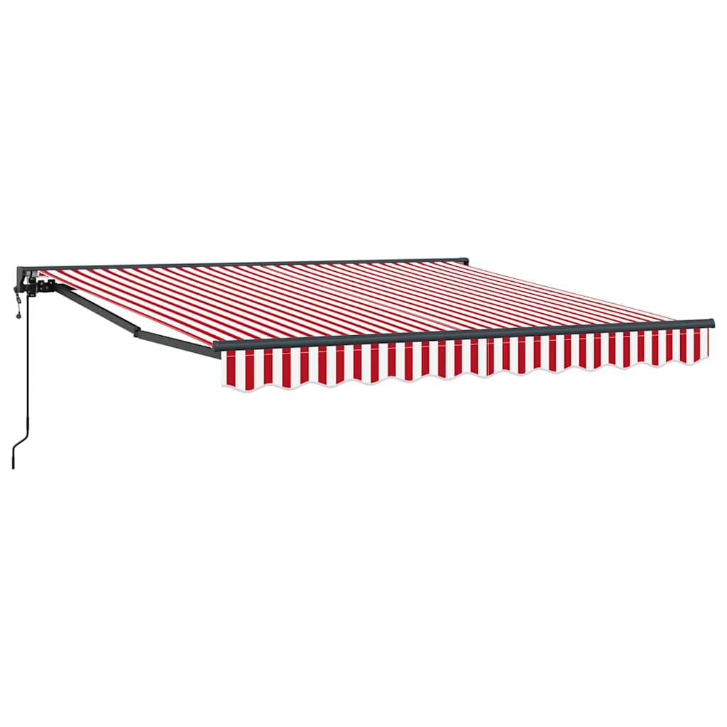 Vidaxl inklapbaar zonnescherm rood en wit 300 x 250 cm