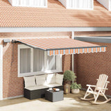 Vidaxl uitschuifbare luifel meerkleurig 300 x 250 cm stof en aluminium