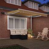 Vidaxl uitschuifbare luifel meerkleurig 300 x 250 cm stof en aluminium