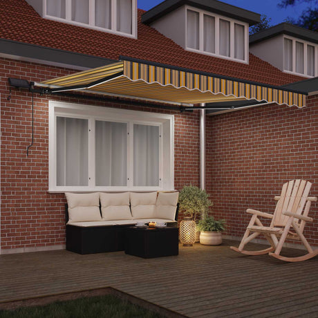 Vidaxl uitschuifbare luifel meerkleurig 300 x 250 cm stof en aluminium